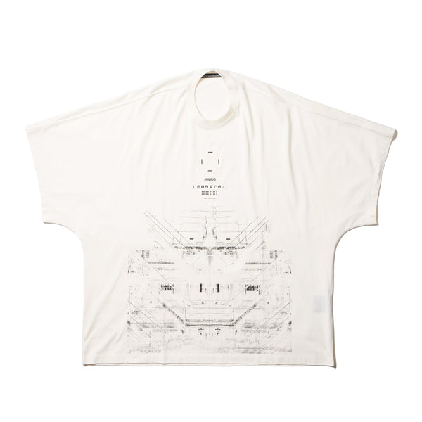 JULIUS 907CPM2 Off White / Europa Graphic Oversized T-Shirt